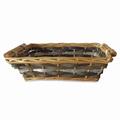 Cesto da confezionamento rettangolare in vimini grigio e argento 54/51X38X13 