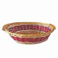 Cesto da confezionamento ovale in vimini rosso 49/46X36X12 