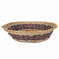Cesto da confezionamento ovale in vimini marrone e argento 65/61X48X16 