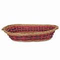 Cesto da confezionamento ovale in vimini rosso e marrone 69/65X40X13 