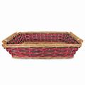 Cesto da confezionamento rettangolare in vimini rosso e marrone 74/70X52X16