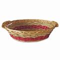 Cesto da confezionamento ovale in vimini rosso 42/38X28X10 