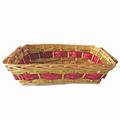 Cesto da confezionamento rettangolare in vimini rosso e oro 54/51X38X13 