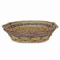 Cesto da confezionamento ovale in vimini e pvc marrone 52/49X39X13 