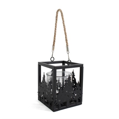 Lanterna in metallo nero 12X12H15 