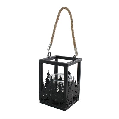 Lanterna in metallo nero 10X10H15 