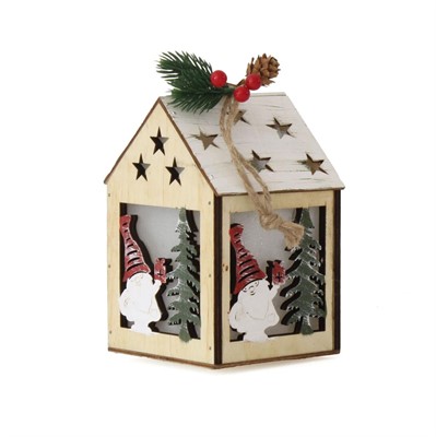 Casetta decorativa appendibile con led 10X10X15 