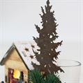 Casetta con portacandela in legno di abete con led 15X10X12 