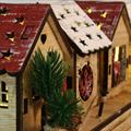 Casette decorative in legno di abete con led 33X9H13 