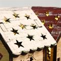 Casette decorative in legno di abete con led 33X9H13 