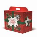 Scatola in cartone a stampa scozzese 43X26H34 