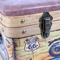 Baule in mdf ed ecopelle Motocicletta 59X35H36 in set di 3