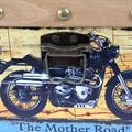 Baule in mdf ed ecopelle Motocicletta 59X35H36 in set di 3