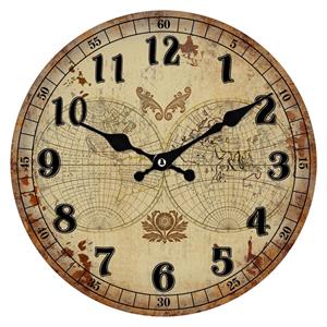 Orologio in mdf planisfero Ø34 cm