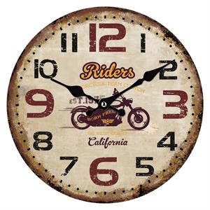 Orologio in mdf Riders Ø34 cm