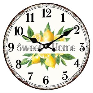 Orologio in mdf Sweet Home Limoni Ø34 cm