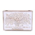 Bauletto in legno intagliato albero 45X30H16 in set di 2