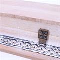 Bauletto in legno sbiancato 30X17H14 in set di 2