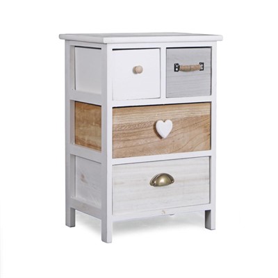 Cassettiera in legno di paulonia retrò vintage 40X29H58 