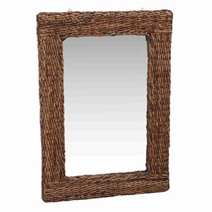 Specchio con cornice in foglie di banano 100X70 cm