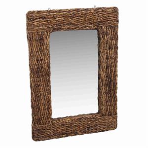 Specchio con cornice in foglie di banano 83X56 cm