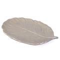 VASSOIO A FOGLIA MDF COLOR PLATINO ANTICATO 32X21H3 