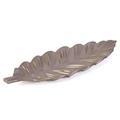 VASSOIO A FOGLIA IN MDF COLOR PLATINO ANTICATO CM 50X17H3 