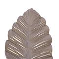 VASSOIO A FOGLIA IN MDF COLOR PLATINO ANTICATO CM 50X17H3 