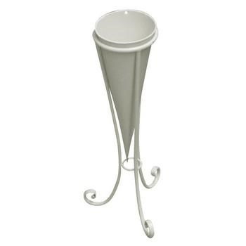 CONO PORTA VASO FERRO BIANCO DIAM.16H44