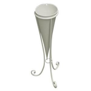 CONO PORTA VASO FERRO BIANCO DIAM.16H44