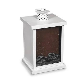 LANTERNA CAMINO FERRO BIANCA CM.16X15H27 (BATTERIE NON INCLUSE)