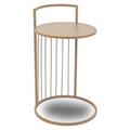 TAVOLINO TONDO FERRO BEIGE DIAM.38H65