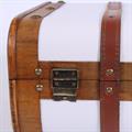 Valigia in legno marrone e bianca 45X31H17 in set di 2