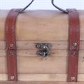 Bauletto in legno con manico 30X20H20 in set di 3