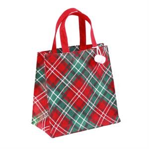 BORSINA DI JUTA SCOZZESE ROSSA E VERDE 15X12H15 MADE IN INDIA