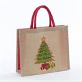 BORSINA JUTA NATURALE ROSSA ALBERO 25X15H25 MADE IN INDIA