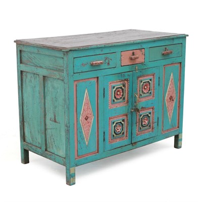 CREDENZA TEAK AZZURRO DEC. 3C.2A. 123X62H94 MADE IN INDIA