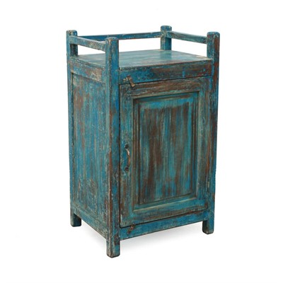 MOBILETTO TEAK AZZURRO 1A. 46X36H79 MADE IN INDIA