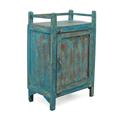 MOBILETTO TEAK AZZURRO 1A. 51X33H75 MADE IN INDIA