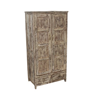 ARMADIO TEAK CREMA ANT.2A. 94X52X181 MADE IN INDIA