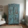 ARMADIO TEAK AZZURRO ANT.2A.76X39H140 MADE IN INDIA