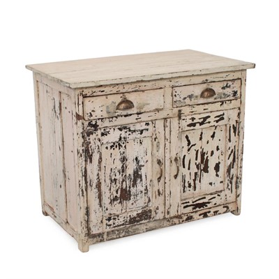 CREDENZA TEAK CREMA ANTICATA 2C.2A. 90X55H74 MADE IN INDIA