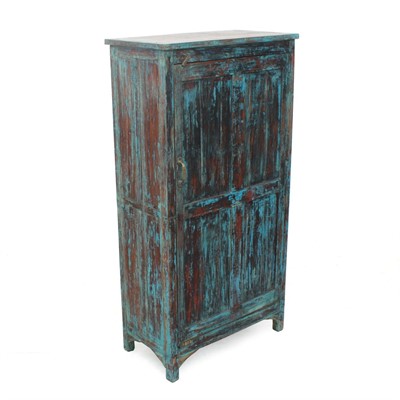 MOBILE TEAK AZZURRO ANTICATO 2A.70X39H140 MADE IN INDIA