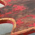 CAVALLO A DONDOLO DECORATIVO METALLO TEAK 80X29H58 MADE IN INDIA