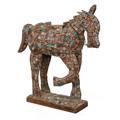 CAVALLO LEGNOI RICICLATODECORATIVO 114X30H128 MADE IN INDIA