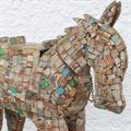 CAVALLO LEGNOI RICICLATODECORATIVO 114X30H128 MADE IN INDIA