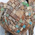 CAVALLO LEGNOI RICICLATODECORATIVO 114X30H128 MADE IN INDIA