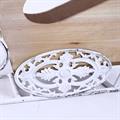 Slitta in legno e metallo sbiancato 46X13H28 