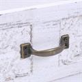 Cassetta in legno di abete sbiancato e intagliato 24X13H11
