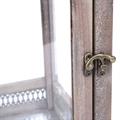 Lanterna in legno di abete e metallo grigio anticato 24X24H51